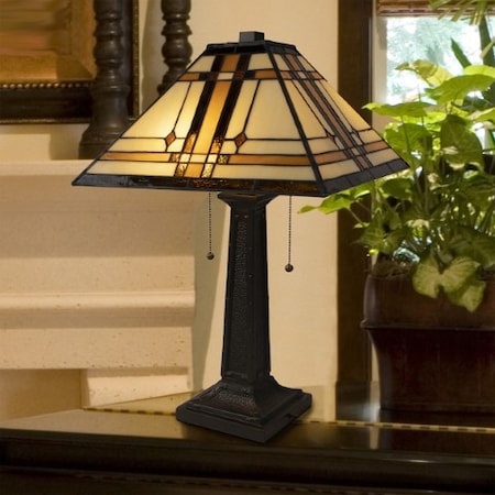 Hastings Home Tiffany Style Dual Light LED Table Lamp 760704KVW